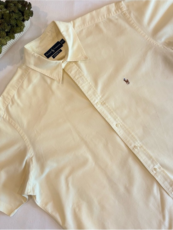 Ralph Lauren Other - Polo Ralph Lauren Classic Fit Oxford Shirt XL Ivory Cream Short Sleeve Button Up
